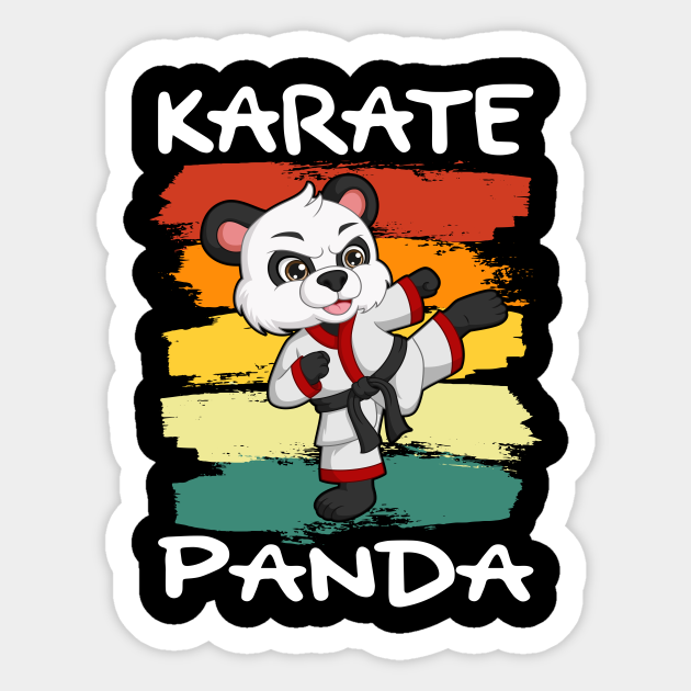 Cartoon Karate Panda I Kids I Karate Karate Sticker TeePublic